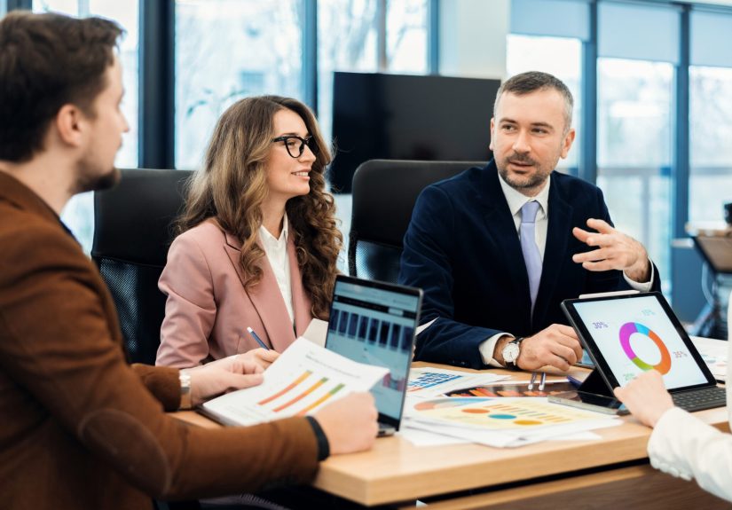 Business meeting in an office